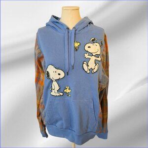 Upcycled Snoopy hoodie size large woodstock Peanuts